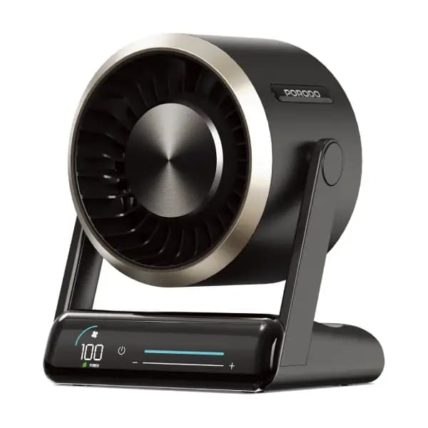 پنکه رومیزی پرودو مدل Porodo Lifestyle Chillo Core Desktop Fan with LED Display