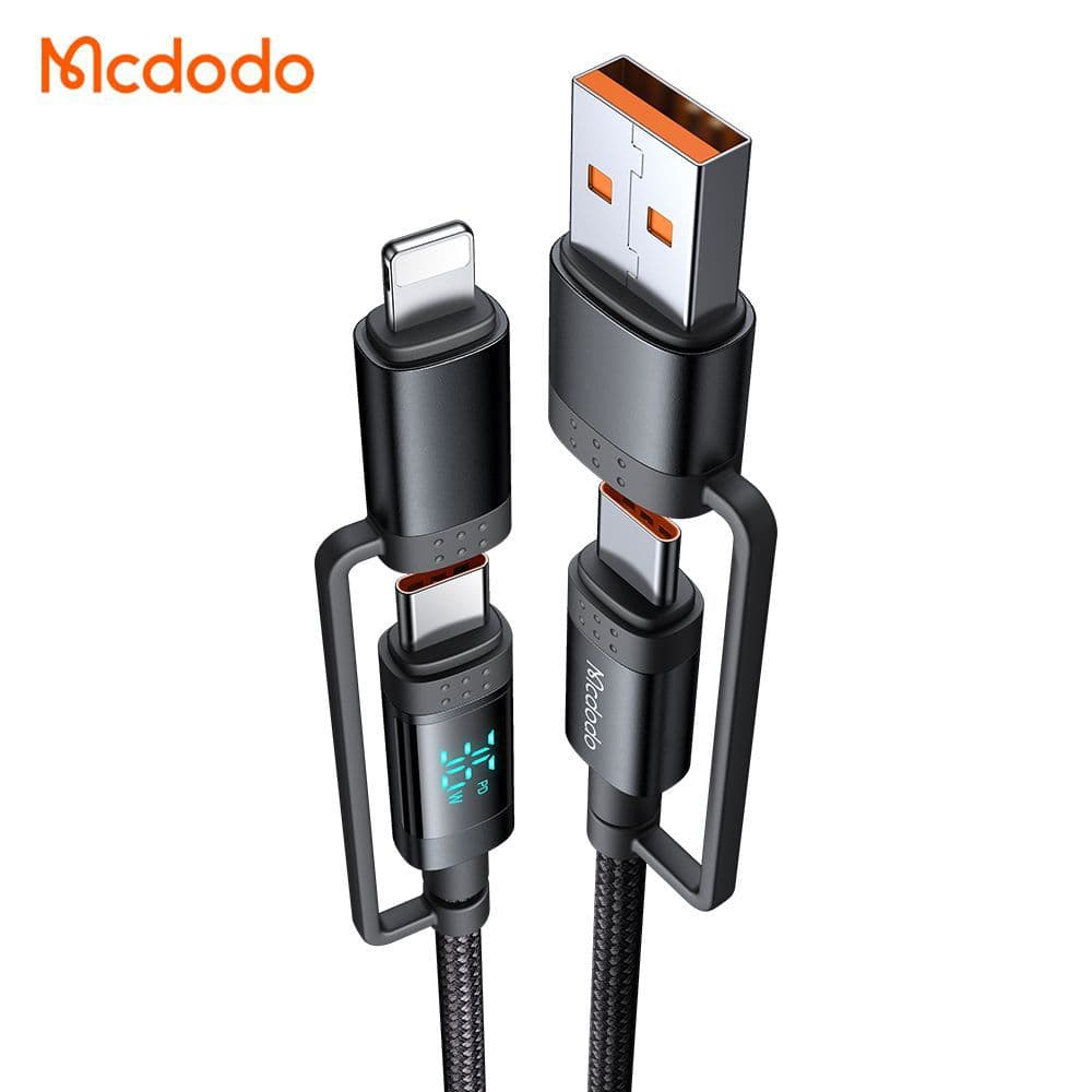 کابل مک دودو Mcdodo CA-1990 از نوع (USB-A/USB-C به USB-C/Lightning) با طول ۱.۲ متر (با گارانتی شرکتی) — تصویر ۳