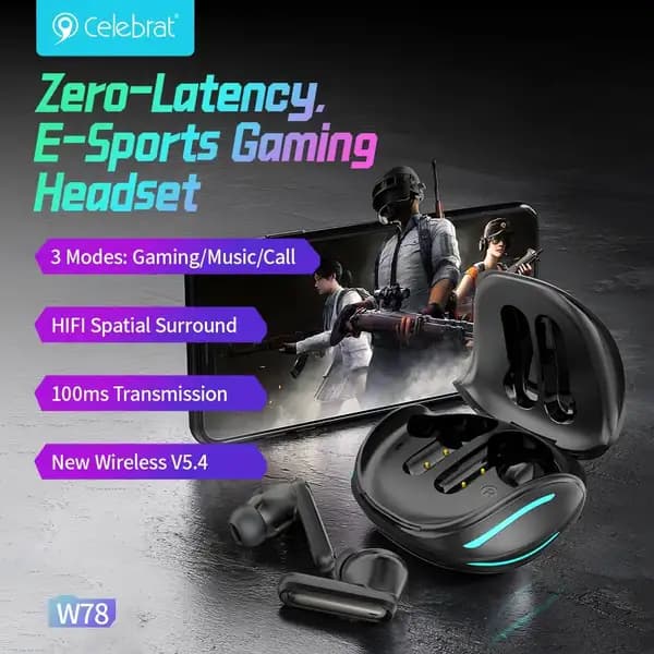 هدفون‌ بی‌سیم گیمینگ سلبریت مدل Celebrat W78 — تصویر ۵
