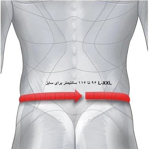 کمربند طبی ورزشی پددار پشتیبان کمر و ستون فقرات سنسی پلاست آلمان 377430 Sensiplast — تصویر ۵