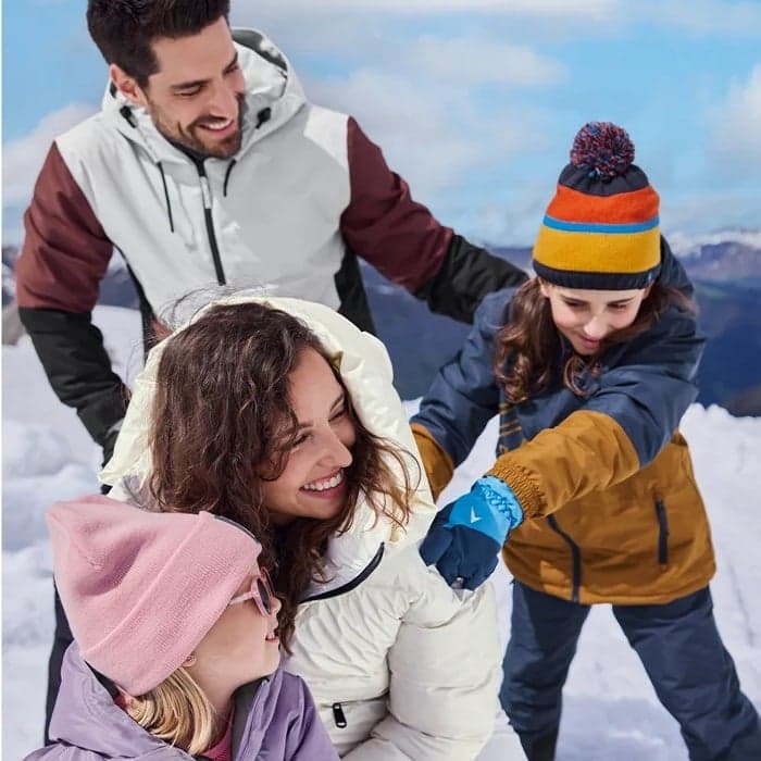 کلاه بافت پسرانه / دخترانه کریویت آلمانی 2لایه پلار گرم و نرم 2-457488 CRIVIT — تصویر ۴