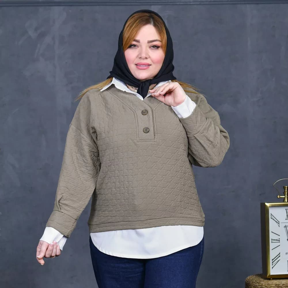 شومیز یقه دار دخترانه کد 28473 — تصویر ۷