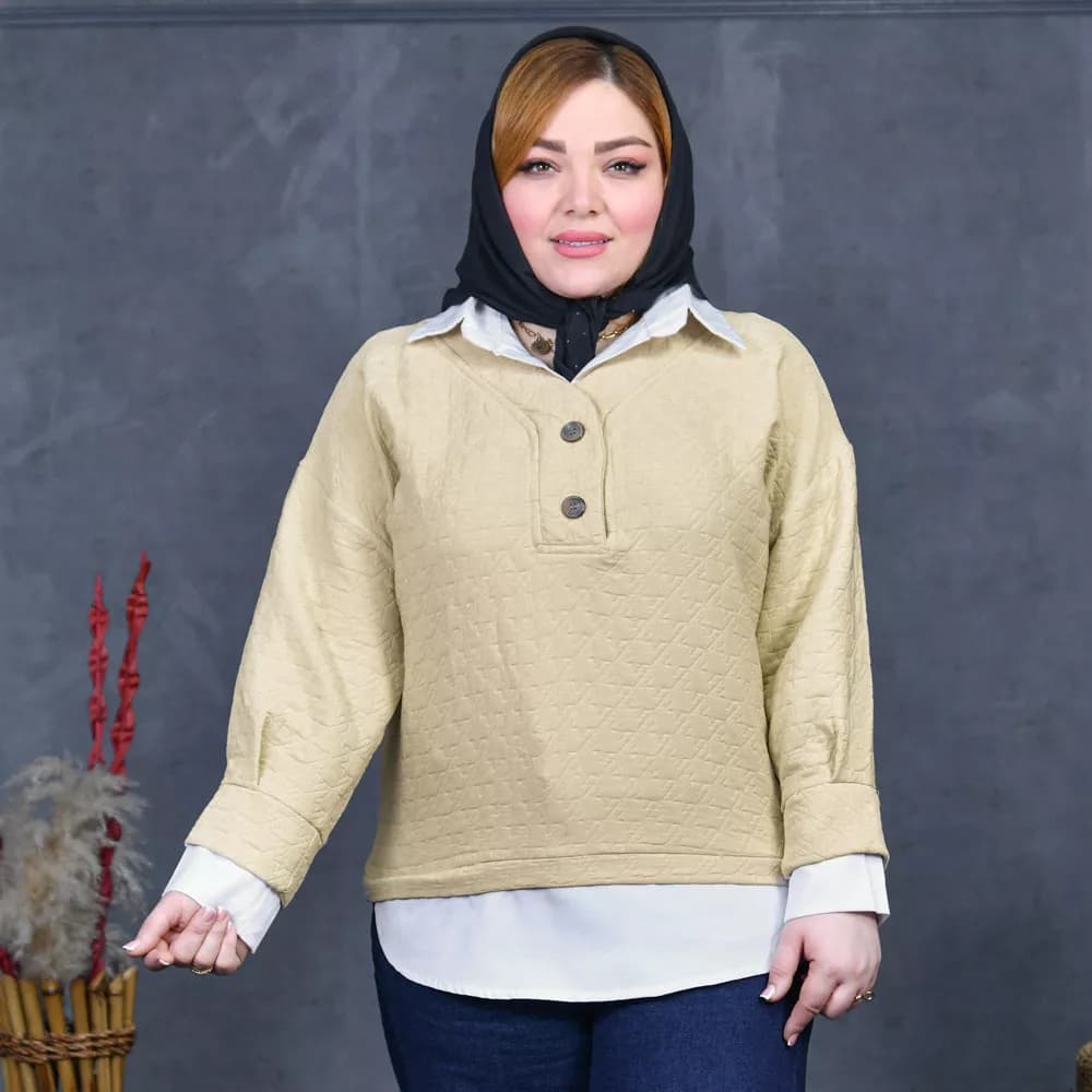 شومیز یقه دار دخترانه کد 28473 — تصویر ۸