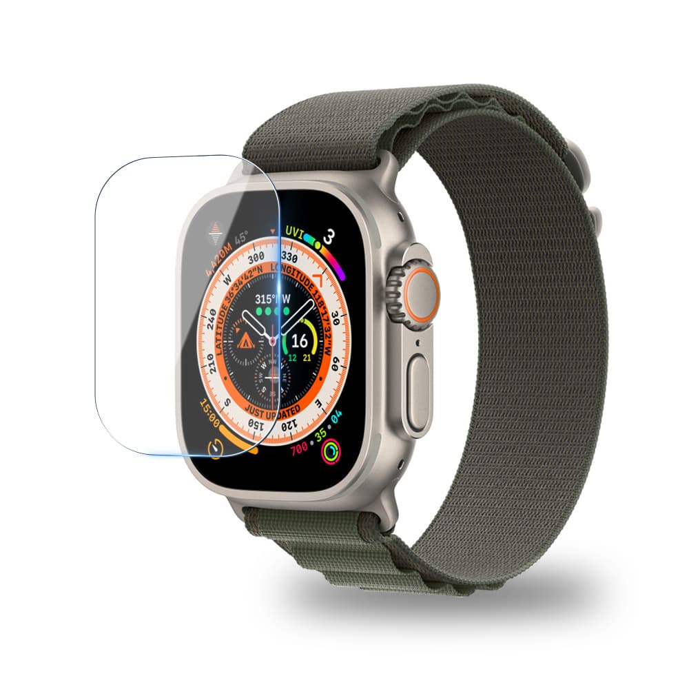 محافظ صفحه نمایش ساعت هوشمند اپل واچ سایز Apple Watch ULTRA 3 – 49mm تمام چسب از جنس شیشه ای تمپرد