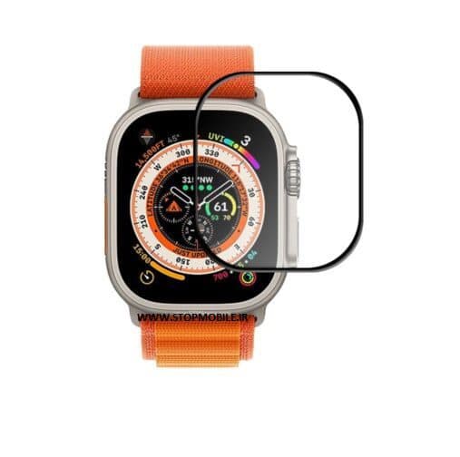 محافظ صفحه نمایش ساعت هوشمند اپل واچ سایز Apple Watch ULTRA 3 – 49mm تمام چسب از جنس شیشه ای تمپرد — تصویر ۷