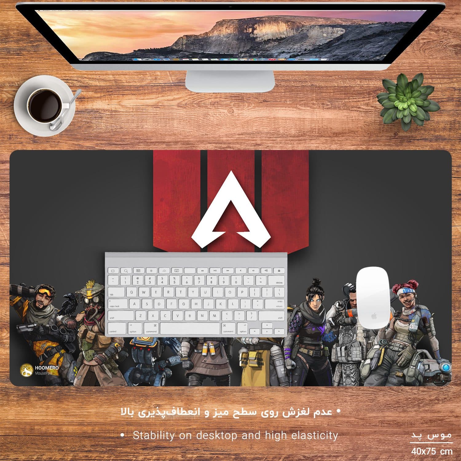 دسک پد هومرو طرح Apex Legends مدل MX1780 سایز 40×75 سانتیمتر — تصویر ۲