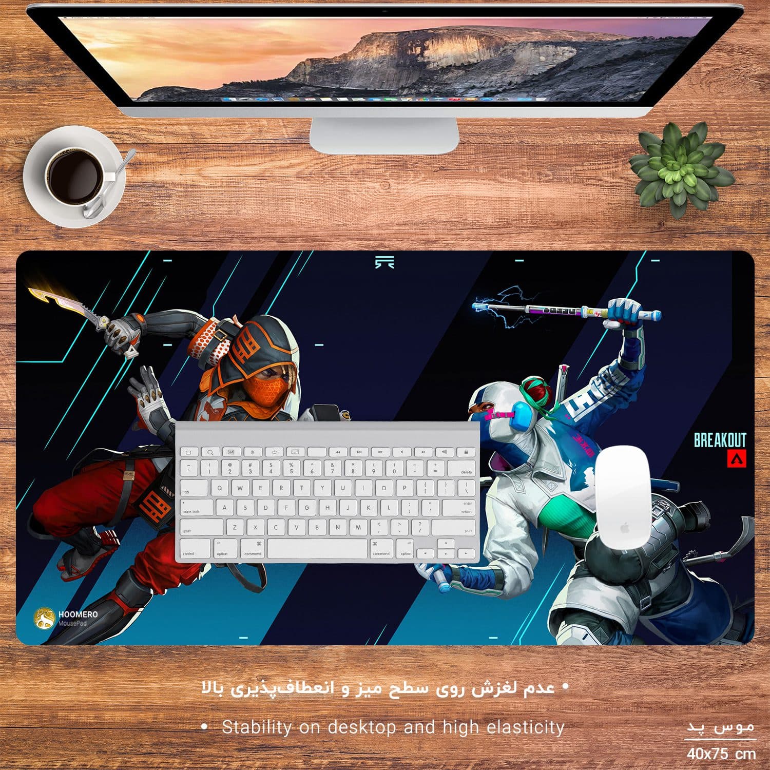 دسک پد هومرو طرح Apex Legends مدل MX1778 سایز 40×75 سانتیمتر — تصویر ۲