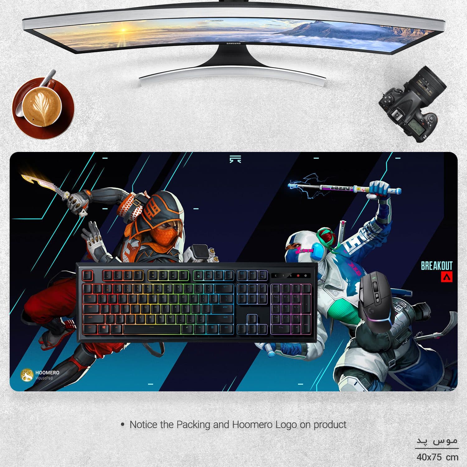دسک پد هومرو طرح Apex Legends مدل MX1778 سایز 40×75 سانتیمتر — تصویر ۳