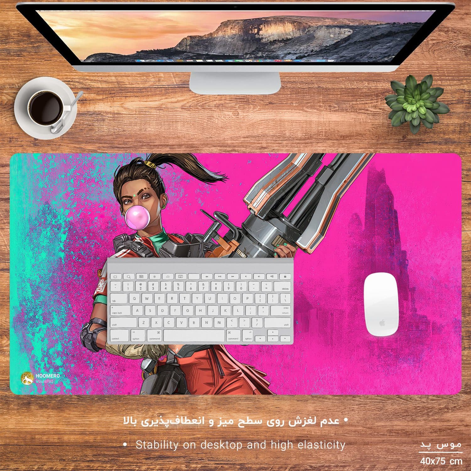 دسک پد هومرو طرح Apex Legends مدل MX1777 سایز 40×75 سانتی‌متر — تصویر ۲