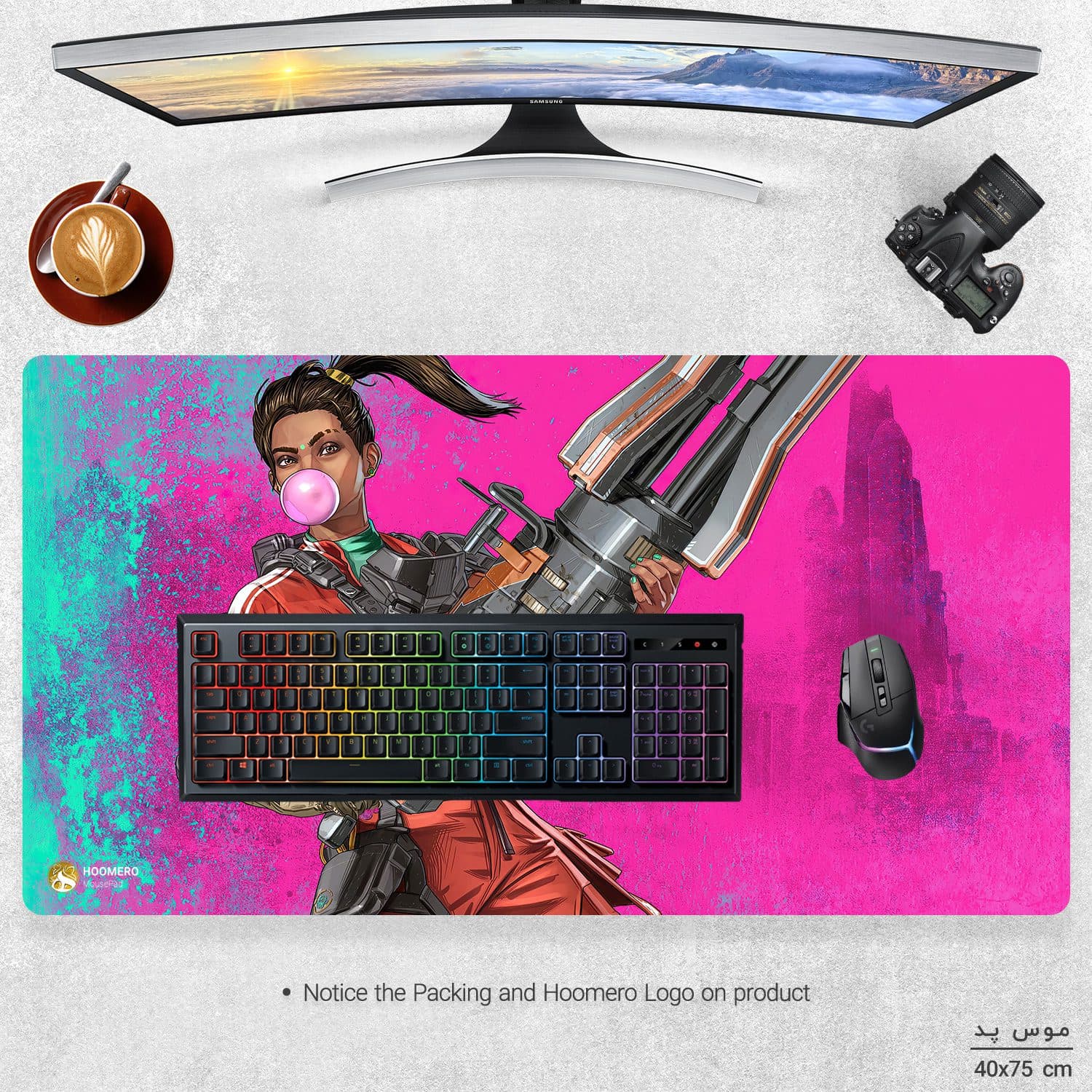دسک پد هومرو طرح Apex Legends مدل MX1777 سایز 40×75 سانتی‌متر — تصویر ۳