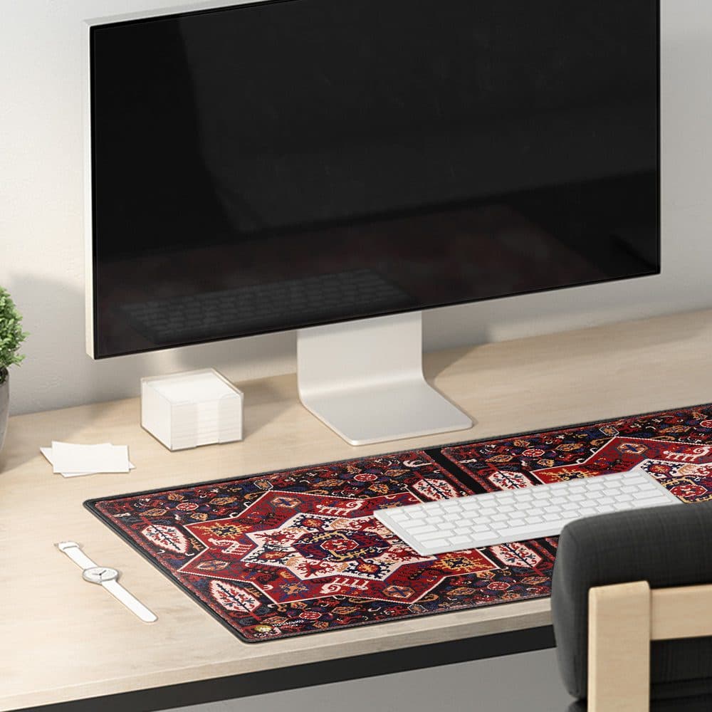 دسک پد پرمیوم هومرو طرح سنتی مدل DP021 سایز 40×75 سانتی‌متر — تصویر ۲