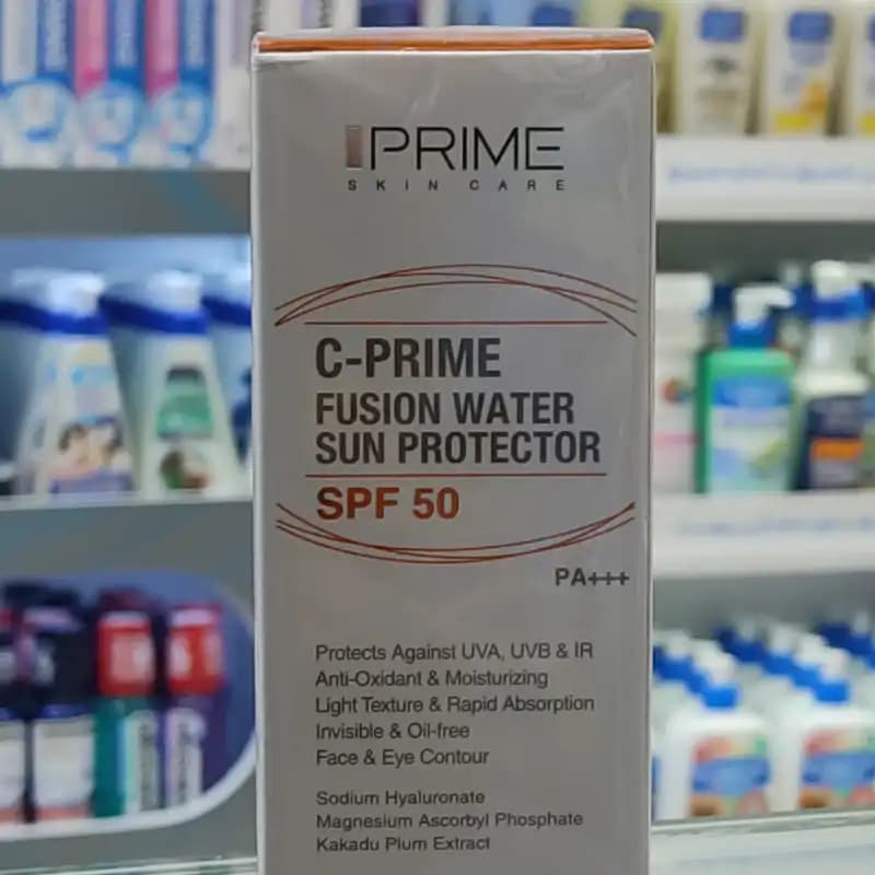 فلوئید ضد آفتاب پرایم مدل فیوژن واتر حاوی ویتامین سی با SPF50 — تصویر ۶
