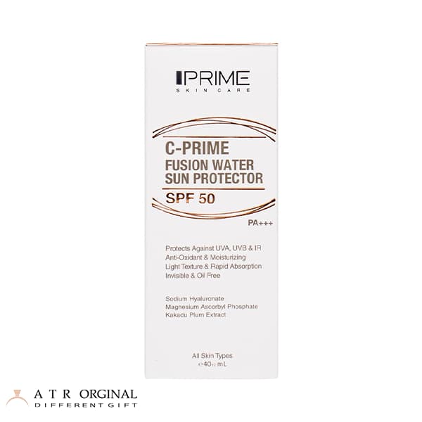 فلوئید ضد آفتاب پرایم مدل فیوژن واتر حاوی ویتامین سی با SPF50 — تصویر ۲
