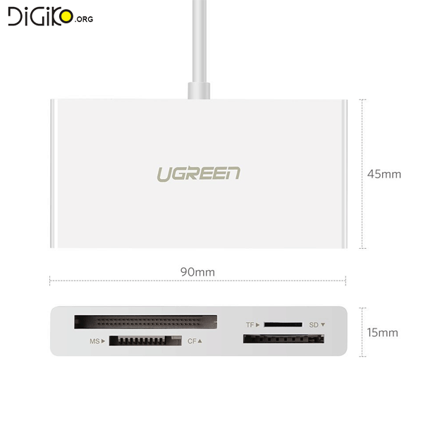 تبدیل Type-C USB 3.1 به کارت خوان مموری (مارک UGREEN) — تصویر ۲