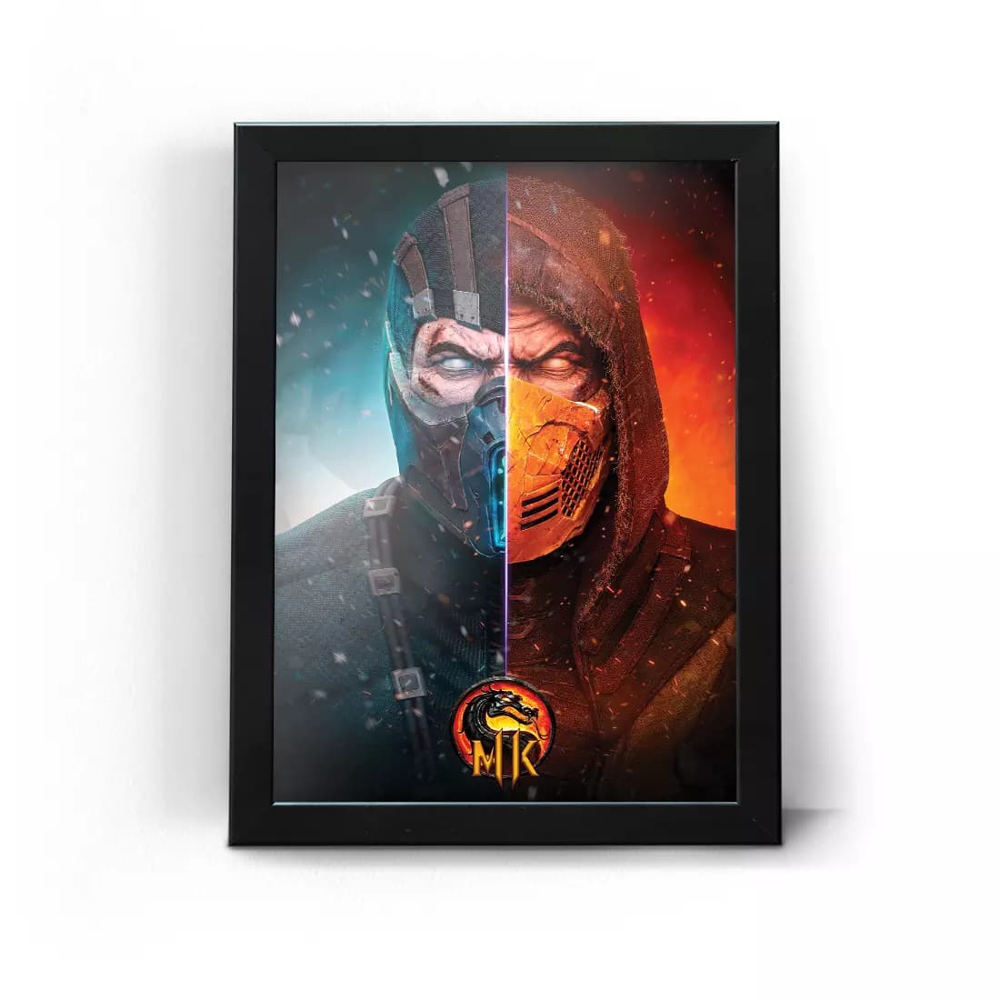 تابلو قاب مورتال کامبت Mortal Kombat طرح ساب زیرو و اسکورپین