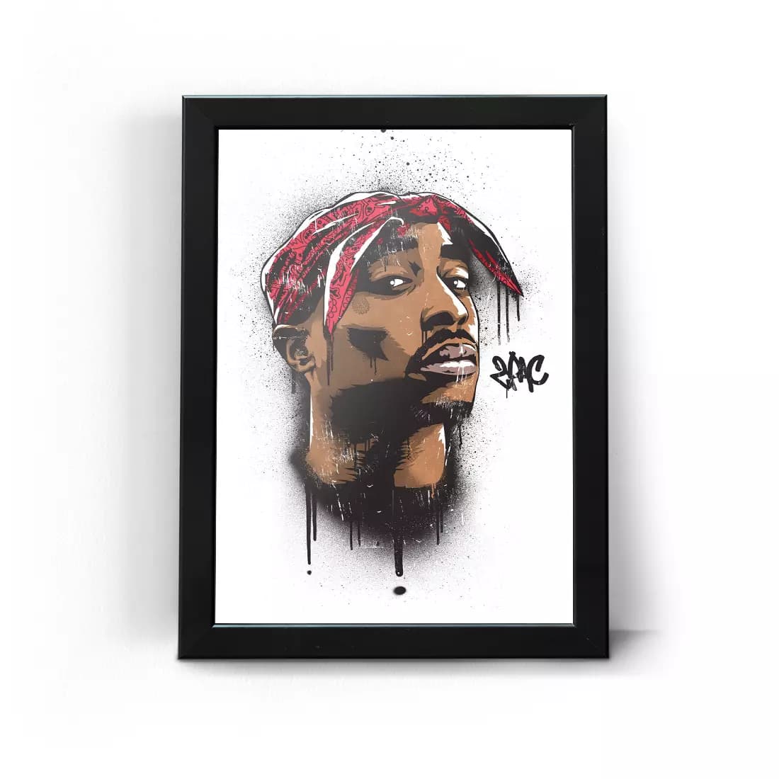 تابلو قاب توپاک Tupac Shakur طرح گرافیتی