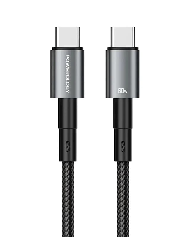 آداپتور شارژ 45W پاورولوژی با کابل تایپ سی Powerology QX 45W GaN Adapter PWCUQC056 — تصویر ۶