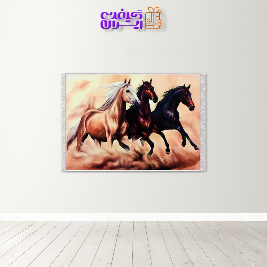تابلو فرش اسب وحشی کد 5049