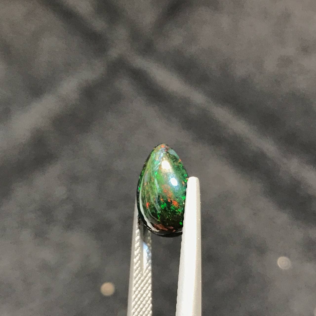 نگین اپال مشکی اصل سایز 12*8 — تصویر ۲