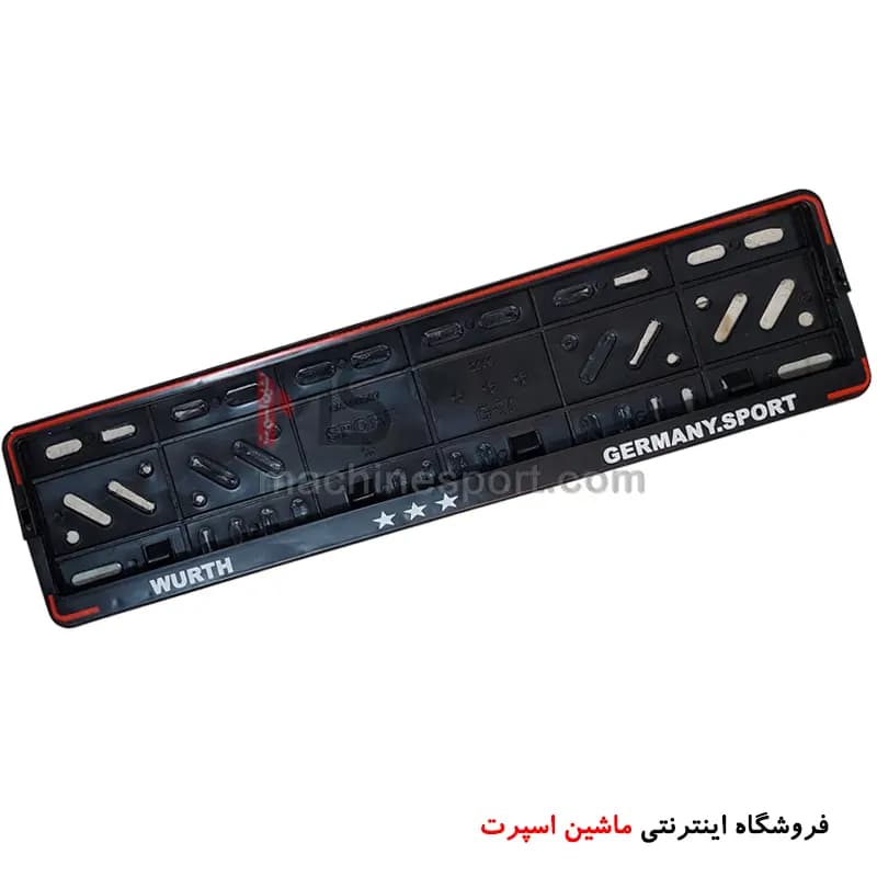 قاب پلاک ساده دور دار قرمز