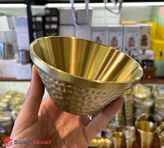 کاسه دوجداره استیل طلایی — تصویر ۶