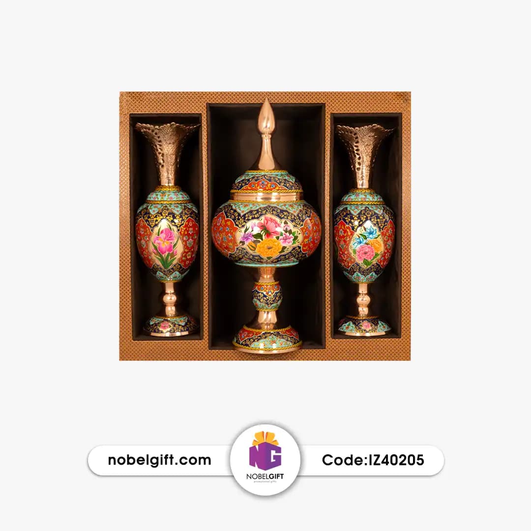 ست صنایع دستی گلدان و شکلات خوری — تصویر ۴