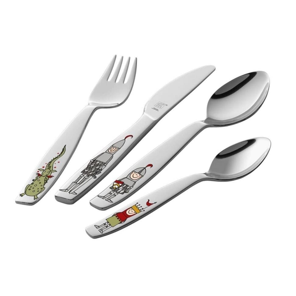 ست 4 عددی قاشق، چنگال و کارد کودک زولینگ مدل Zwilling Ritter Eckbert