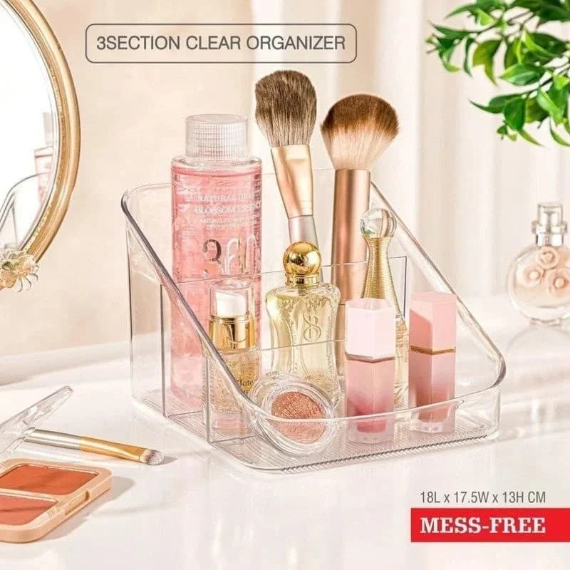 سبد نظم دهنده رومیزی لیمون شفاف 3 خانه کد 236600 — تصویر ۲