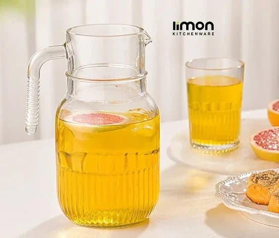 پارچ شیشه ای لیمون شیار دار 1/5 لیتر کد 229900
