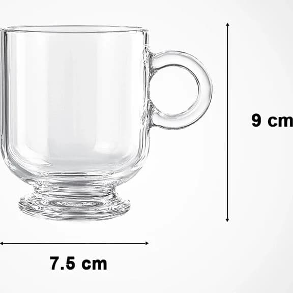 فنجان شیشه ای لیمون پایه دار 220 سی سی کد 248400 — تصویر ۲