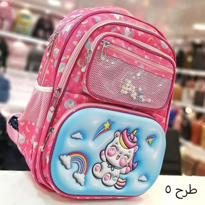 کوله پشتی دخترانه تک شاخ — تصویر ۲