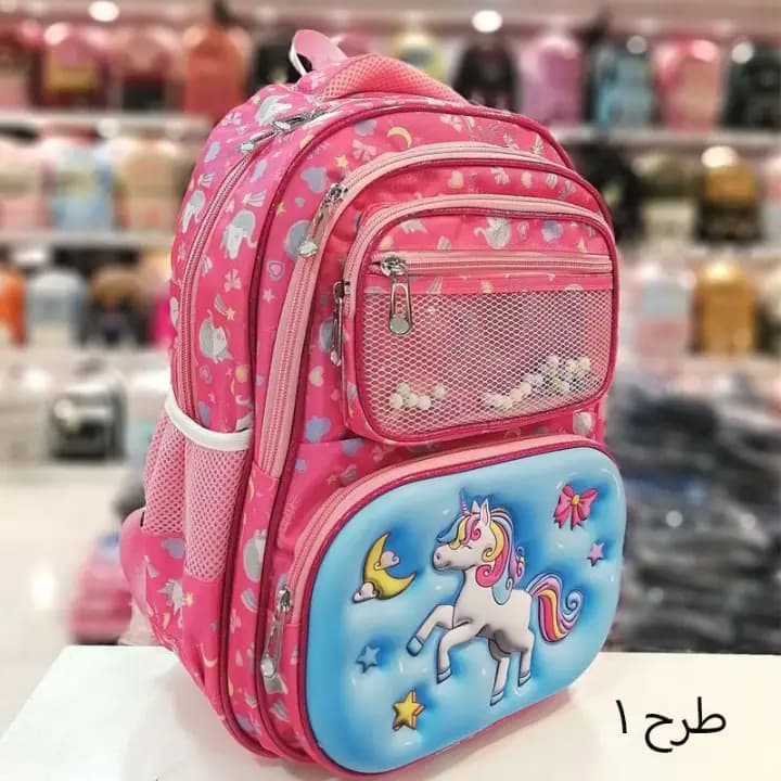 کوله پشتی دخترانه تک شاخ
