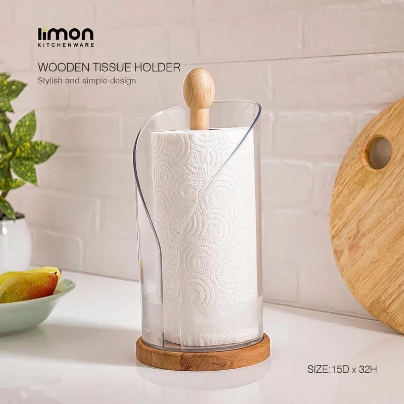 پایه دستمال رولی لیمون چوبی کد 225459