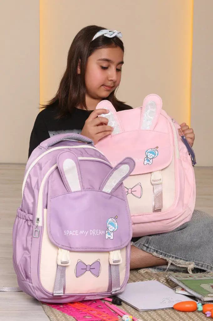 کوله پشتی مدرسه دخترانه خرگوشی — تصویر ۳