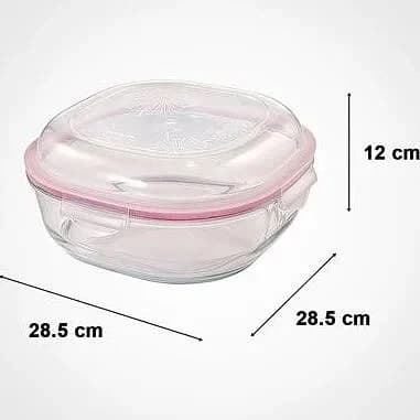 ظرف شیشه ای سرو نگهدارنده لیمون درب دار 3/35 (الوان) کد 229535 — تصویر ۲