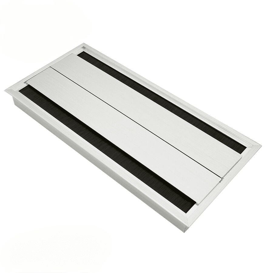 جاکابلی مستطیل آلومینیومی 2 طرفه به همراه گردگیر ملونی سایز (145*300) آلومینیوم براش