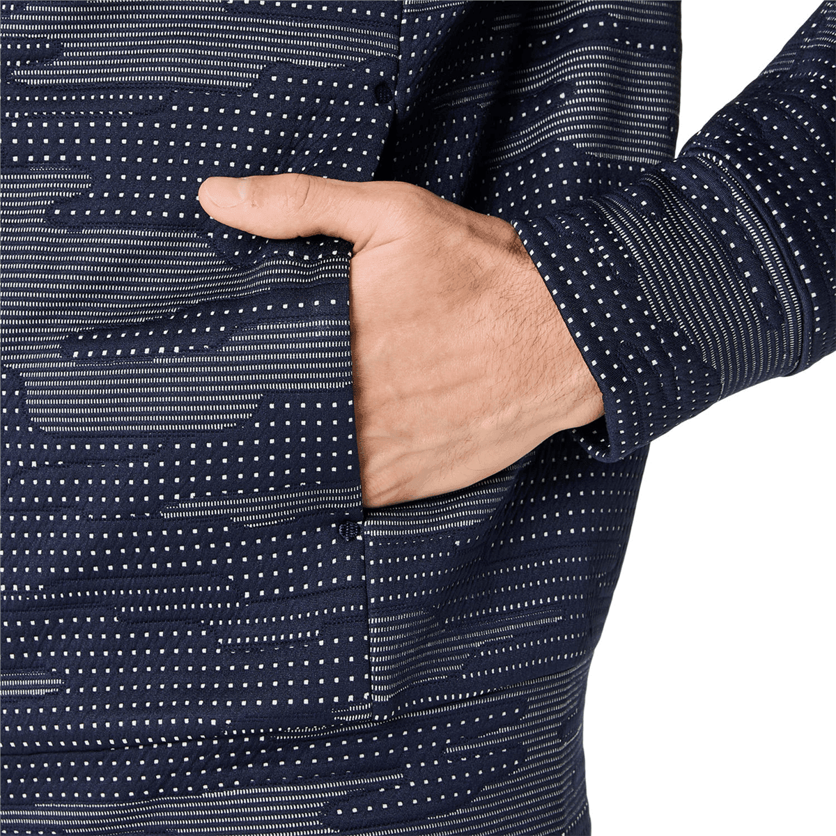 سویشرت تنیس مردانه اسیکس ASICS Match Jacket – سرمه‌ای — تصویر ۱۲