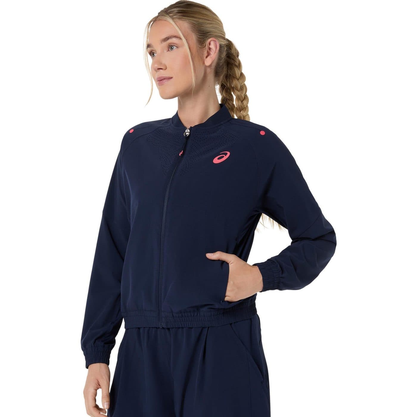 سویشرت تنیس زنانه اسیکس ASICS Match Jacket – سرمه‌ای — تصویر ۲