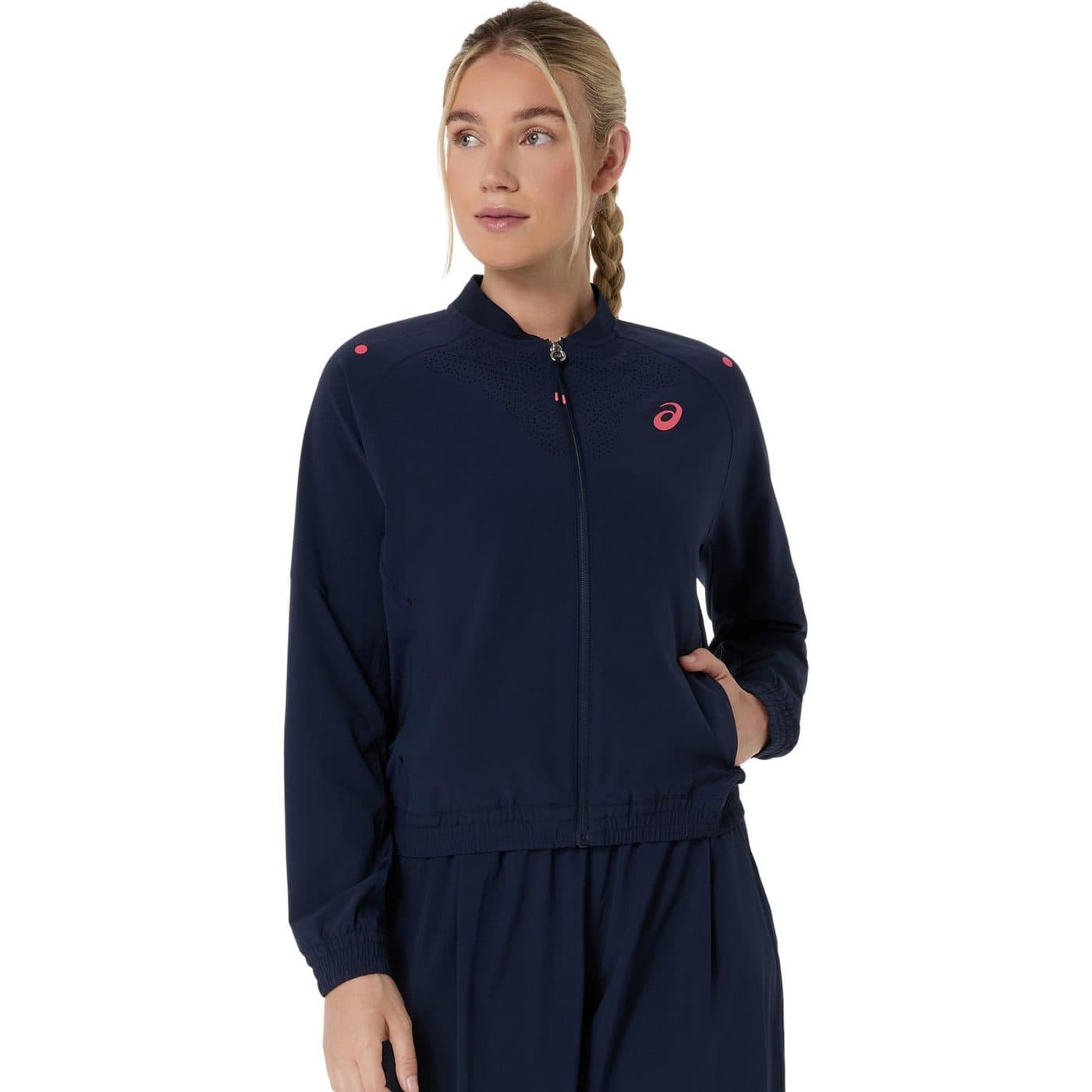 سویشرت تنیس زنانه اسیکس ASICS Match Jacket – سرمه‌ای — تصویر ۴