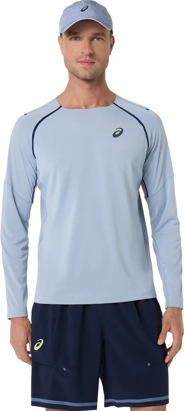 تیشرت تنیس مردانه اسیکس ASICS Match LS Top – آبی خاکستری — تصویر ۲