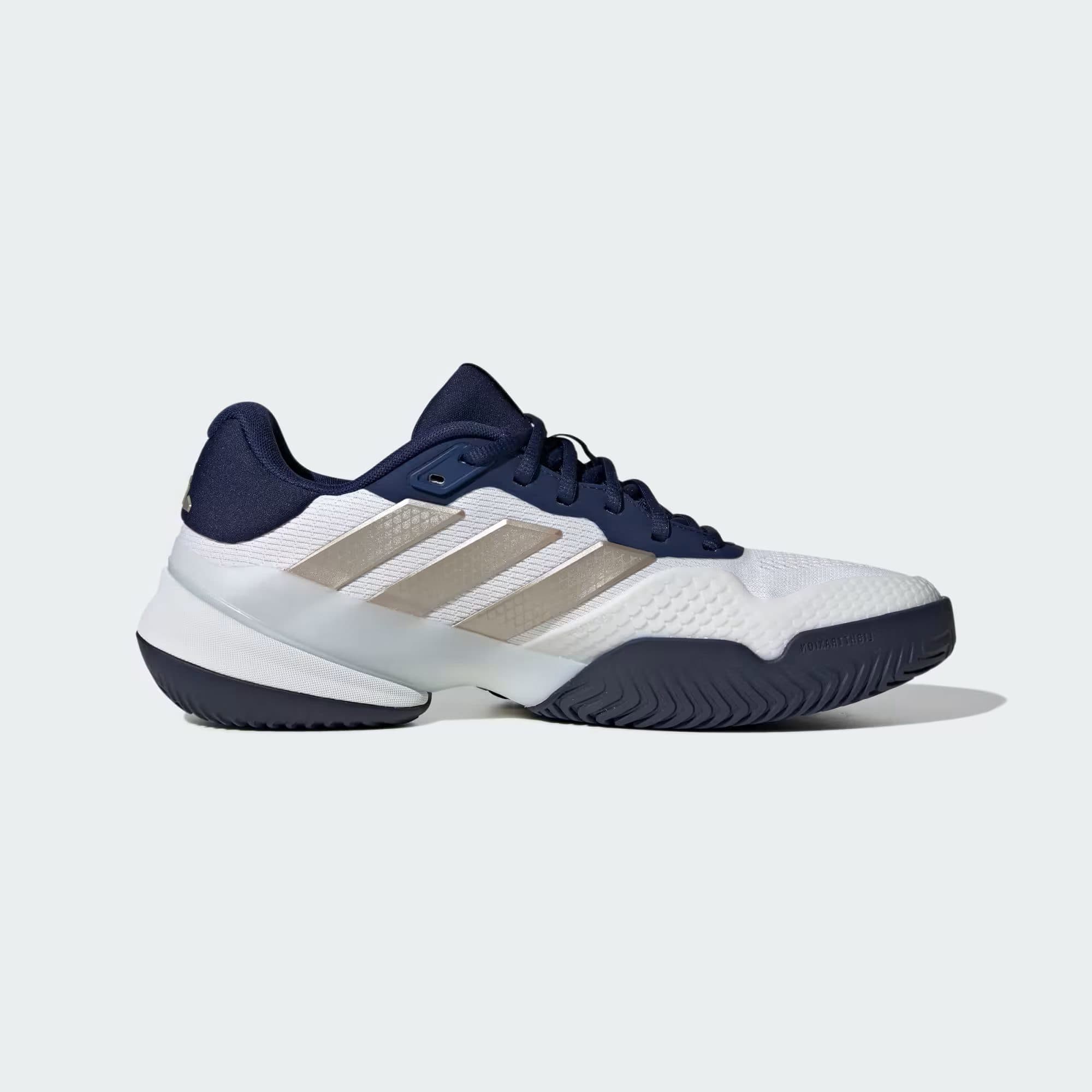 کفش تنیس مردانه آدیداس ADIDAS Barricade 14 Tennis Shoes – سفید/سرمه ای — تصویر ۲