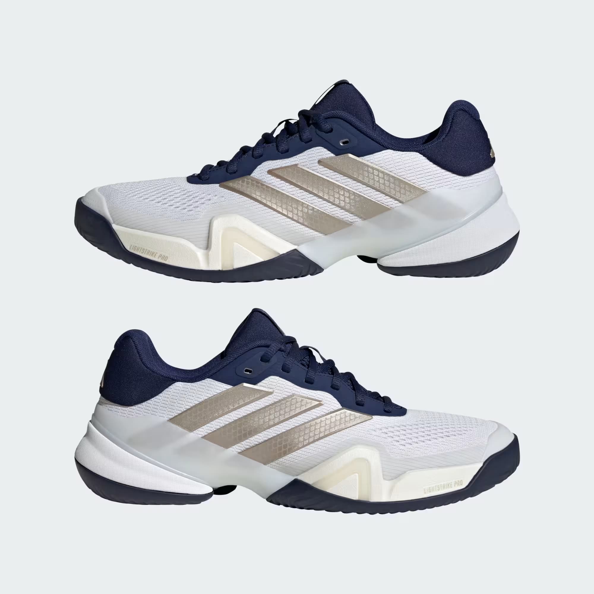 کفش تنیس مردانه آدیداس ADIDAS Barricade 14 Tennis Shoes – سفید/سرمه ای — تصویر ۴