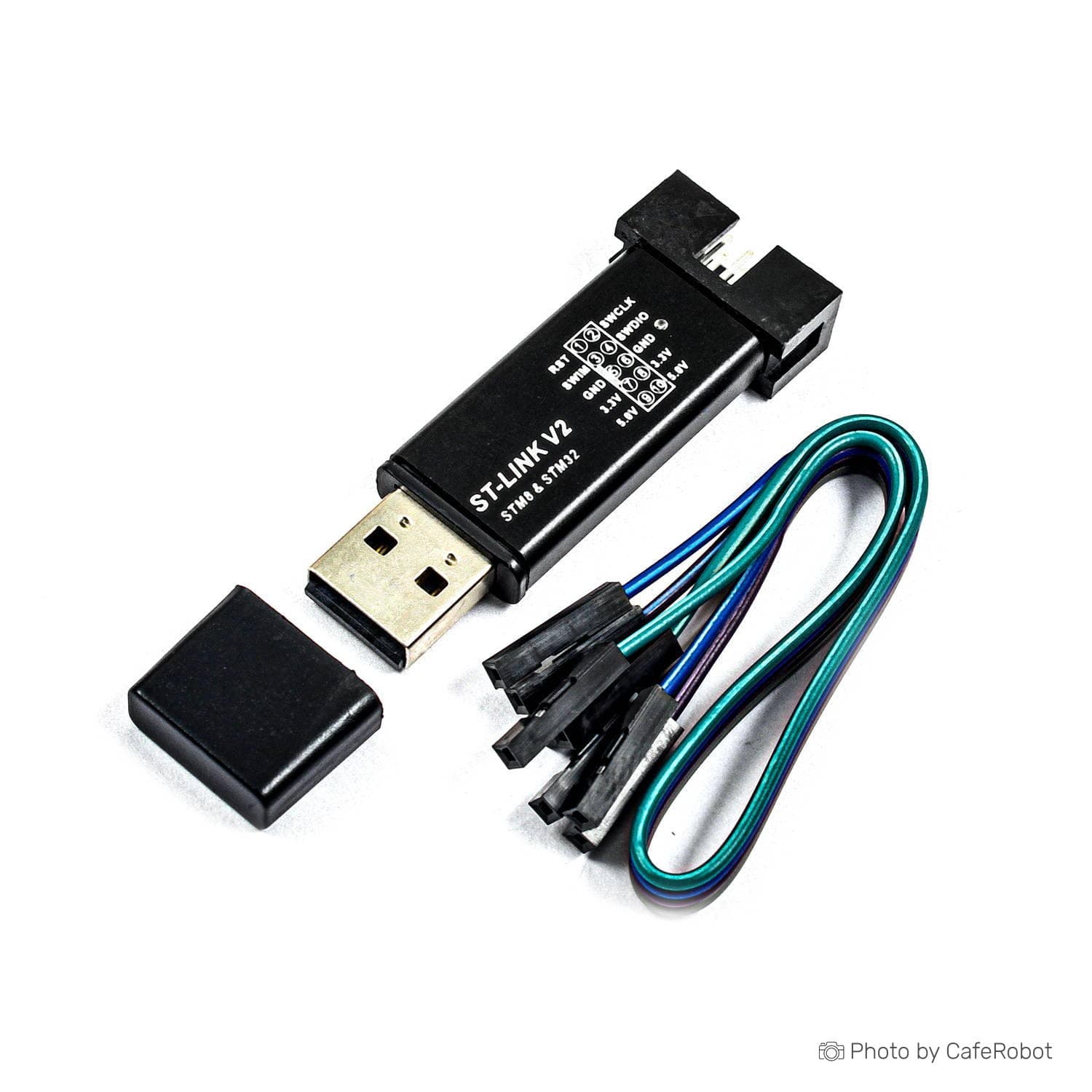 پروگرامر ST-Link V2 ویژه بردهای STM8 و STM32 — تصویر ۵