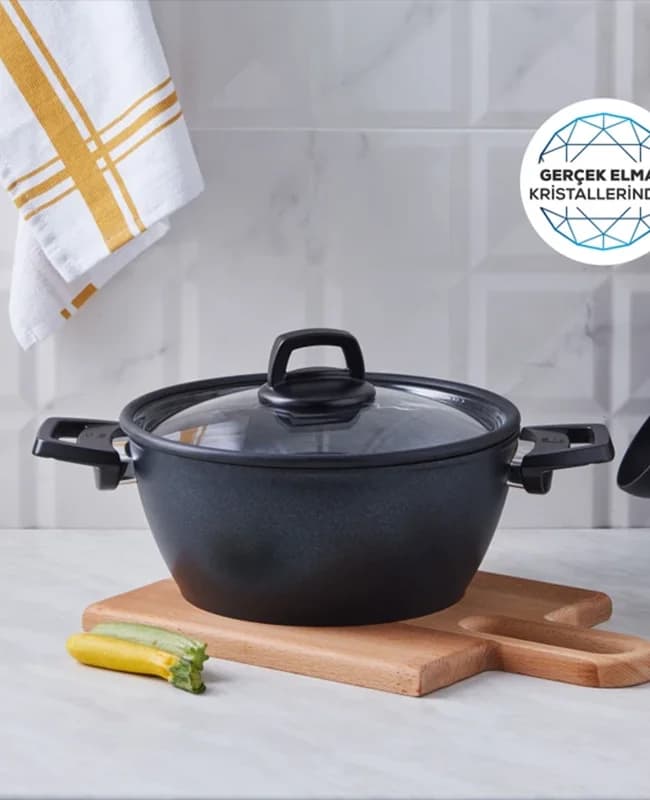 ماهیتابه درب دار 24سانتی الماس کاراجا کد 502000186