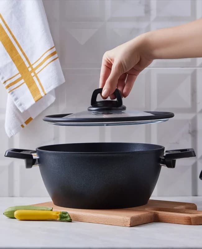 ماهیتابه درب دار 24سانتی الماس کاراجا کد 502000186 — تصویر ۳