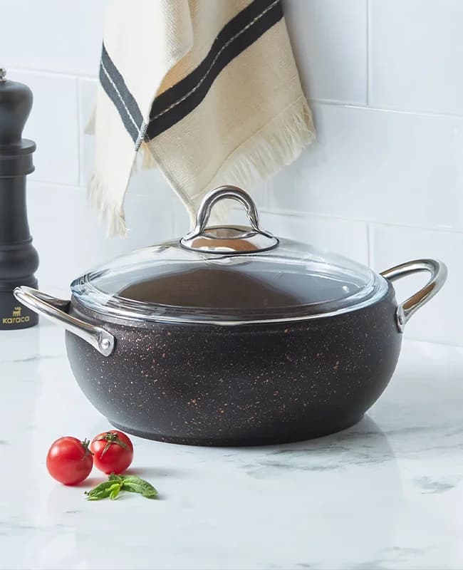 ماهیتابه درب دار 24 سانتی کاراجا کد 502000173