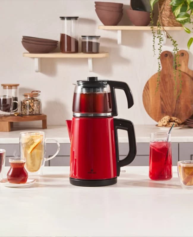چای ساز قرمز کاراجا کد 502000172 — تصویر ۲