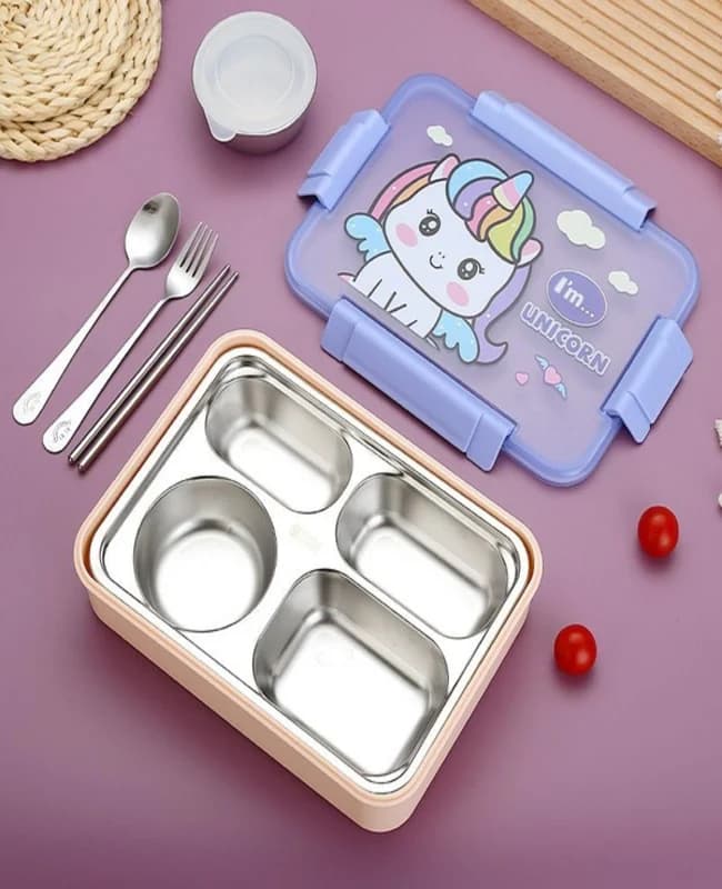 لانچ باکس استیل کودک کد unicorn