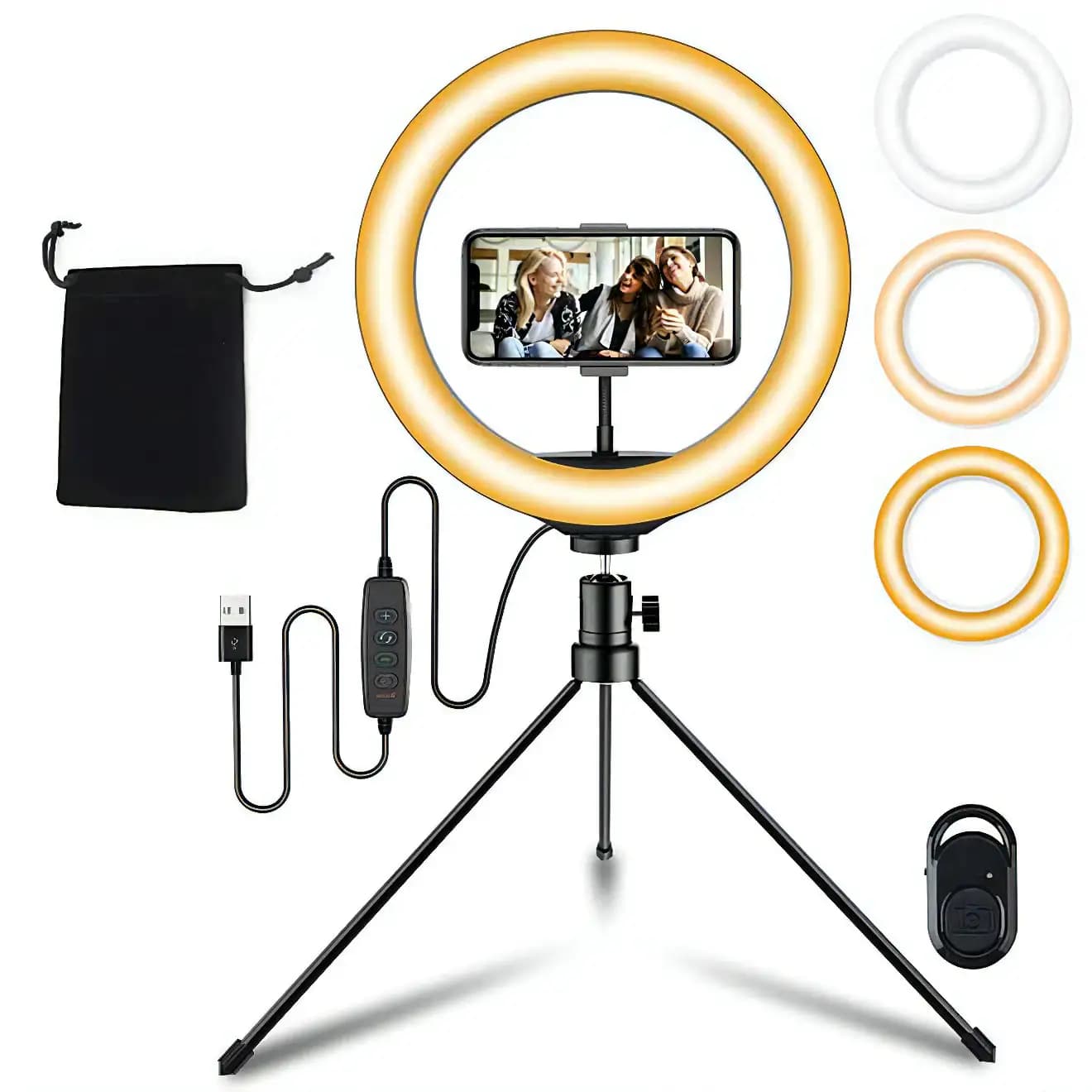 رینگ لایت دایره ای حرفه ای با پایه Jeemak PC50