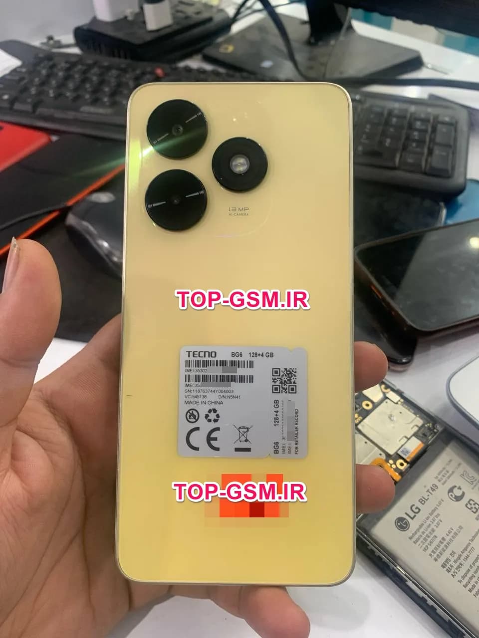 اموزش ترمیم سریال TECNO BG6